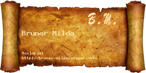 Bruner Milda névjegykártya